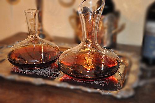 two decanters