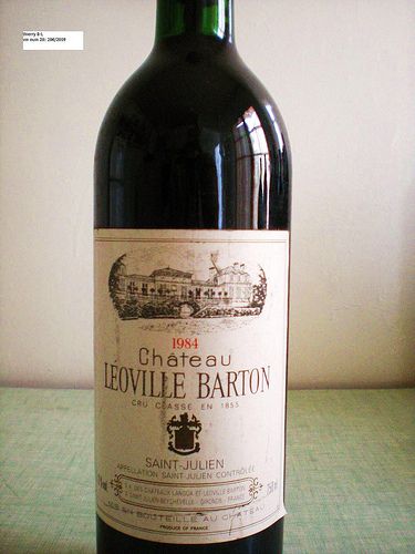 Bordeaux wine : chateau leoville barton 1984, grand cru classé saint julien