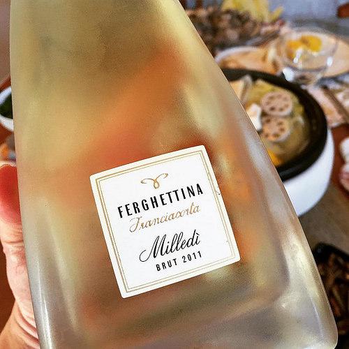 Happy Lunar New Year, everyone! 2011 Ferghettina Franciacorta, Milledi Brut. The amazing sparkling wine from Italy that many consider a rising star to compete directly with French champaign. This vintage franciacorta from Ferghettina was recommended by @j
