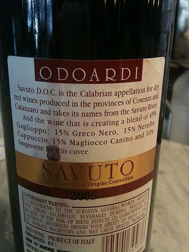 Drinking Savuto - a first