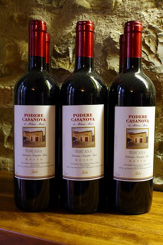 Red Wine of Podere Casanova - Montespertoli