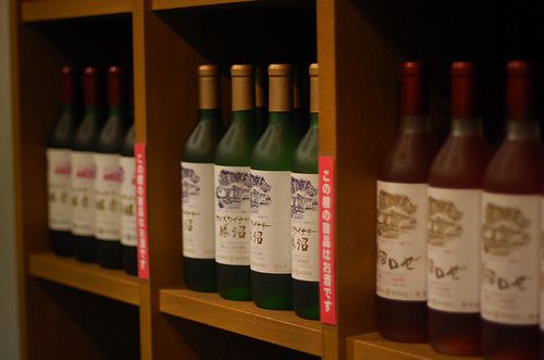 wines on the shelf