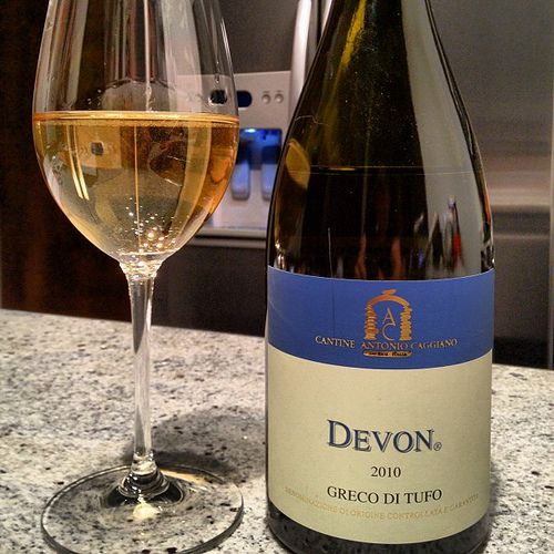 The dark beauty of Greco di Tufo, perfect for a Sunday evening