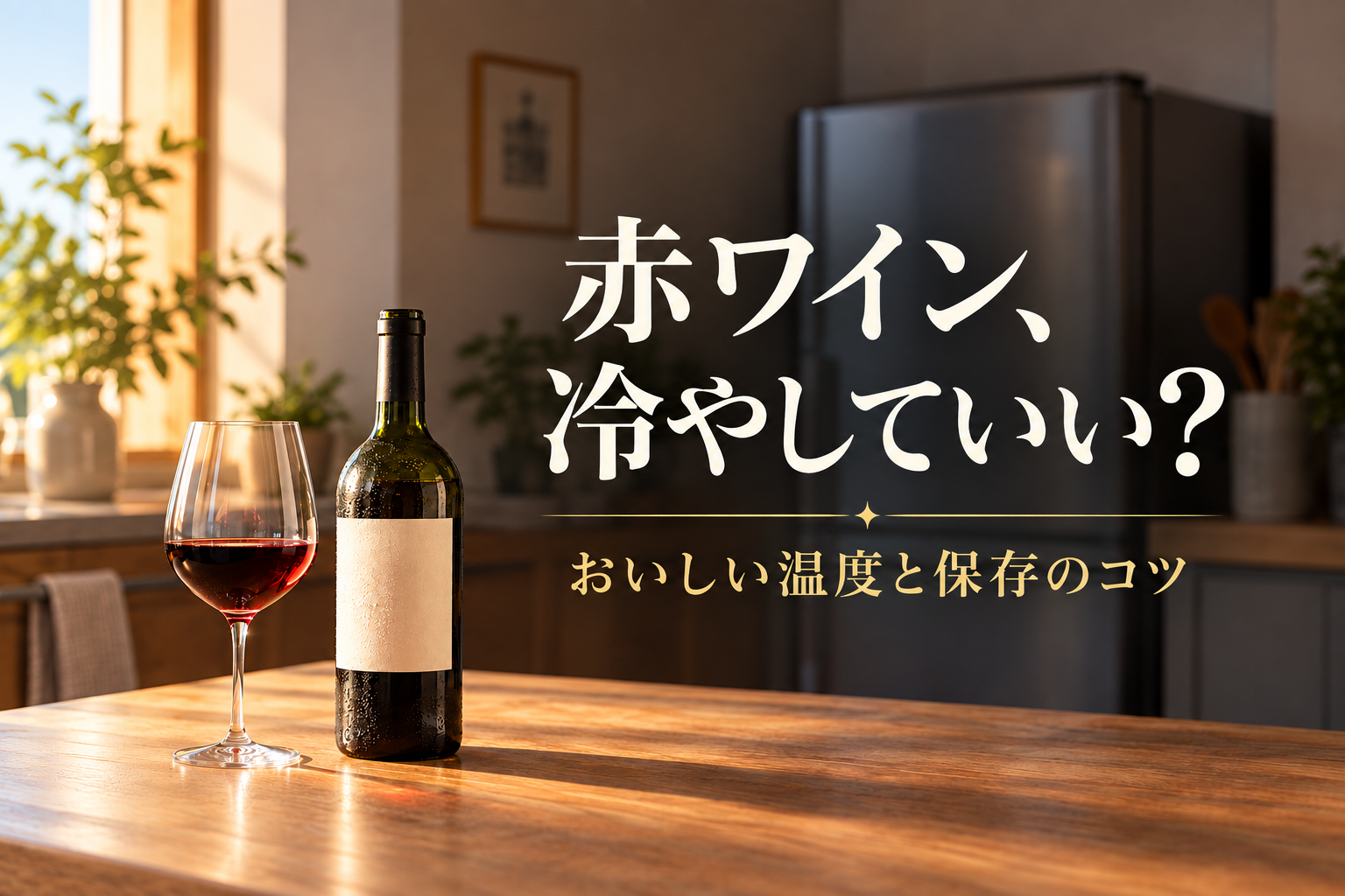 赤ワイン、冷やしていい？ おいしい温度と保存のコツ